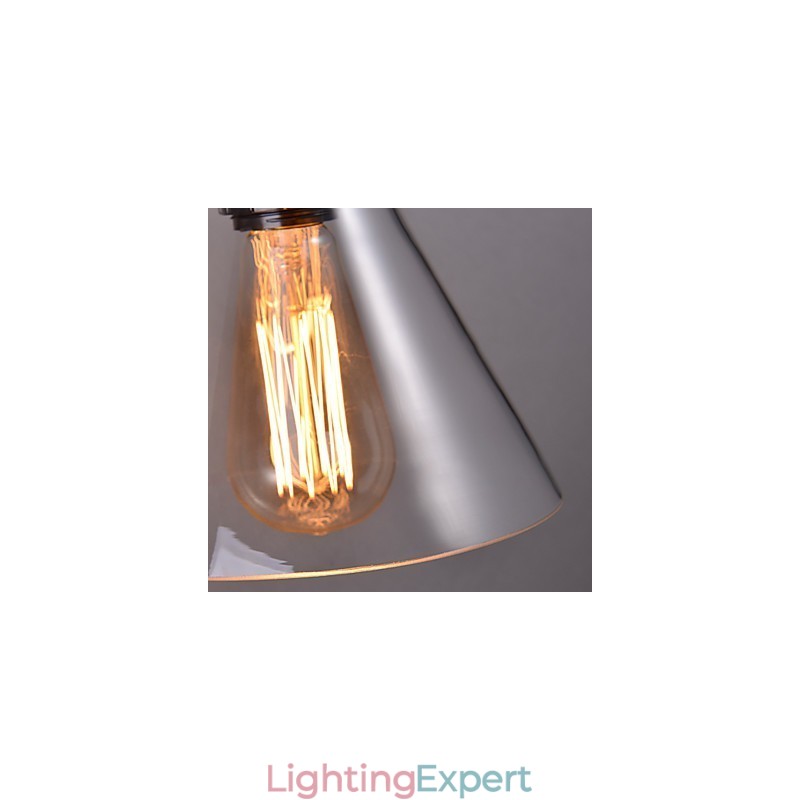 Retro Wall Light with Floral Glass Shade and Metal Bracket