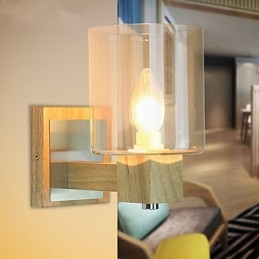 Wall Sconces Mini Style Traditional Classic Wood Bamboo