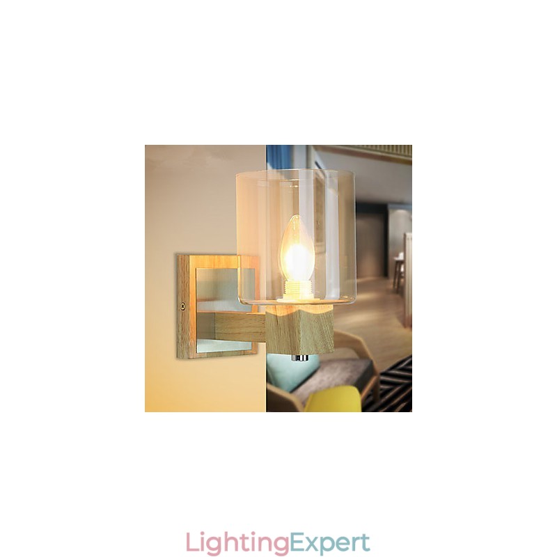 Wall Sconces Mini Style Traditional Classic Wood Bamboo