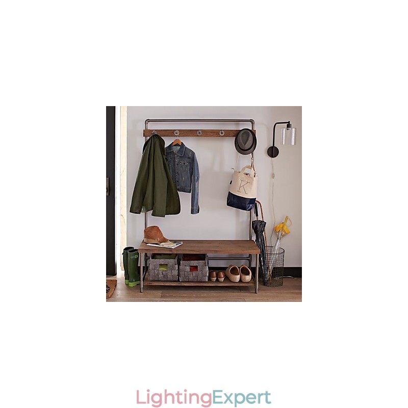Modern Wall Light with Glass Drum Shade