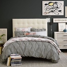 Modern Wall Light with Glass Drum Shade