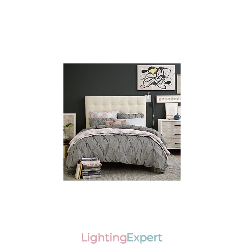 Modern Wall Light with Glass Drum Shade
