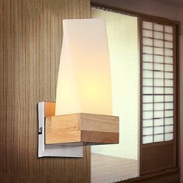 Wall Sconces Mini Style Traditional Classic Wood Bamboo