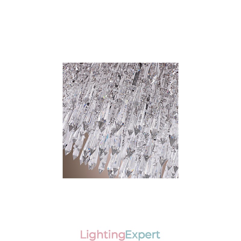 Modern Contemporary Crystal Chrome Flush Mount