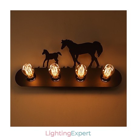 American Village Pastoral LOFT Style Bedroom Aisle Iron Retro Wild Horse Wall Lamps Free Shipping American Village Pastoral LOFT Style Bedroom Aisle Iron Retro Wild Horse Wall Lamps Free Shipping