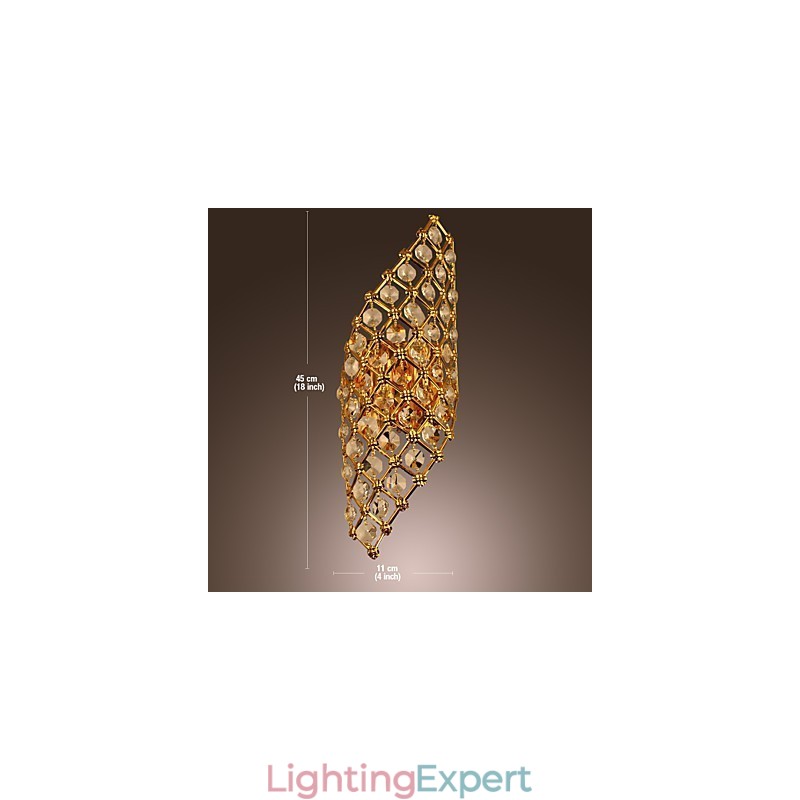 Artistic Crystal Wall Light with 2 Lights
