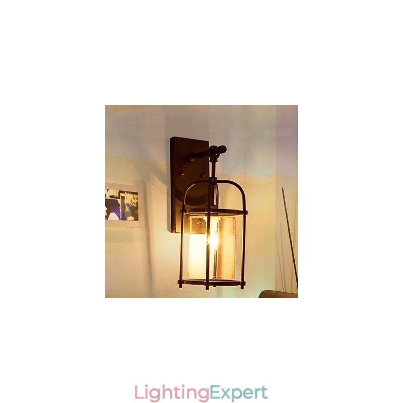 Creative Industrial Look Lamps North America Style Wall Lamps with Edison Flute Bulb Inside Bar Decoration Lights