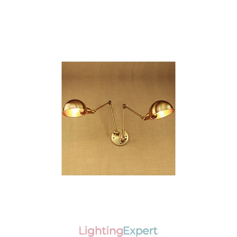 The New Bronze Nostalgic Modern Rural Countryside Aisle Living Room Warm Light Headed Long Arm Of Iron Wall