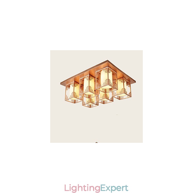 A Chinese Style Lamps Iron Ceiling Lighting Atmosphere
