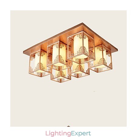 A Chinese Style Lamps Iron Ceiling Lighting Atmosphere