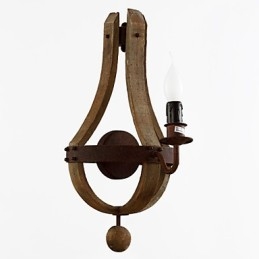 Mini Style Wall Sconces Rustic Lodge Wood Bamboo
