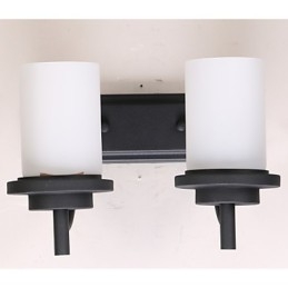 2*Retro Iron Classic Style Wall light in Painting Processing with Frosted glass