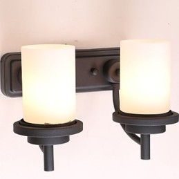 2*Retro Iron Classic Style Wall light in Painting Processing with Frosted glass