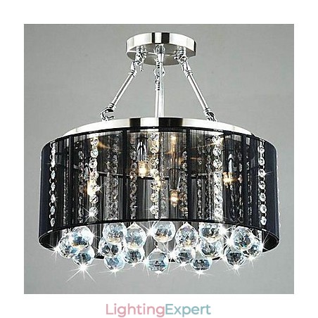 Traditional Classic Crystal Chrome Metal Flush Mount Traditional Classic Crystal Chrome Metal Flush Mount