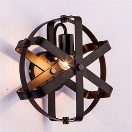 New Vintage Style Industrial Round Wall Sconce balcony Loft Entry Hallway Bedroom Wall Lamp