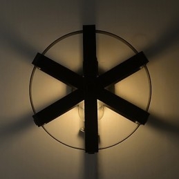 New Vintage Style Industrial Round Wall Sconce balcony Loft Entry Hallway Bedroom Wall Lamp