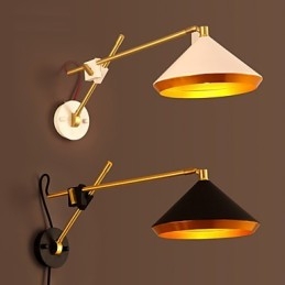 Rural Industrial Wind Restoring Ancient Ways Wrought Iron Rocker Arm Folded Wall Lamp Lights