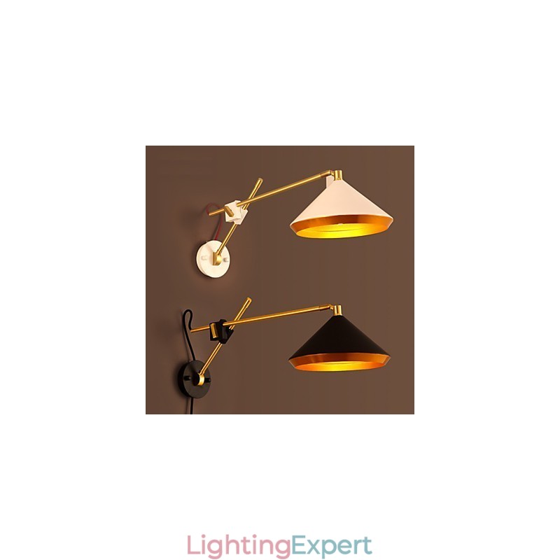 Rural Industrial Wind Restoring Ancient Ways Wrought Iron Rocker Arm Folded Wall Lamp Lights