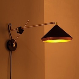 Rural Industrial Wind Restoring Ancient Ways Wrought Iron Rocker Arm Folded Wall Lamp Lights