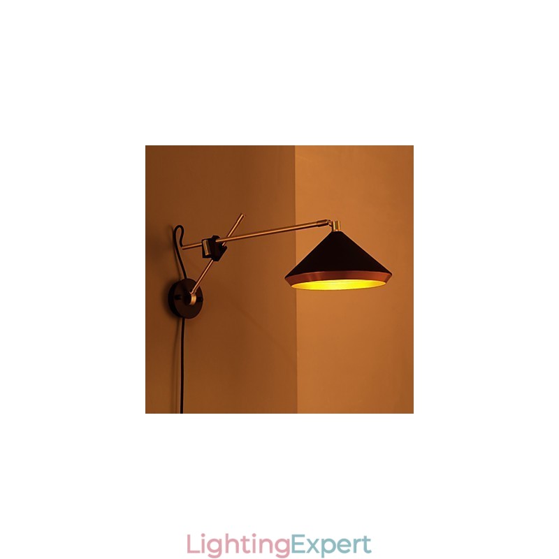 Rural Industrial Wind Restoring Ancient Ways Wrought Iron Rocker Arm Folded Wall Lamp Lights