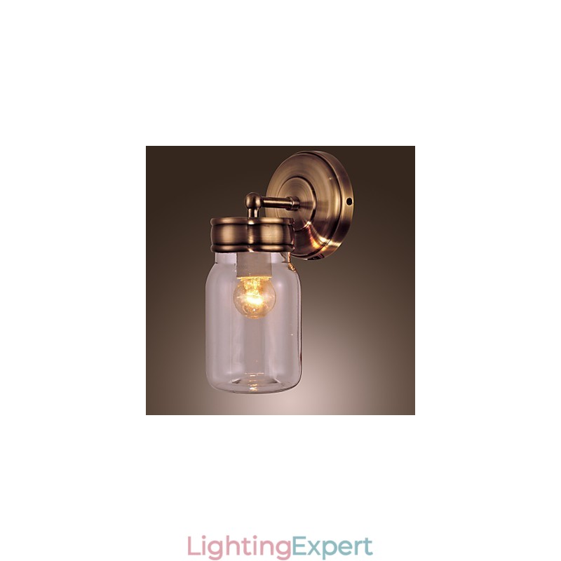 Rustic Wall Light In Bottle Shape
