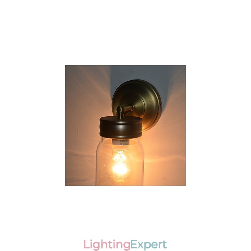 Rustic Wall Light In Bottle Shape