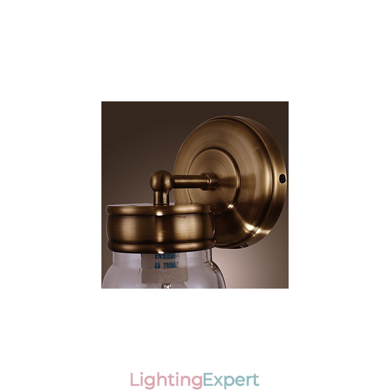 Rustic Wall Light In Bottle Shape