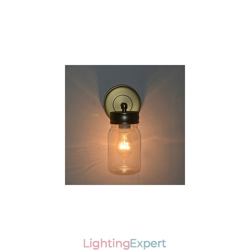 Rustic Wall Light In Bottle Shape