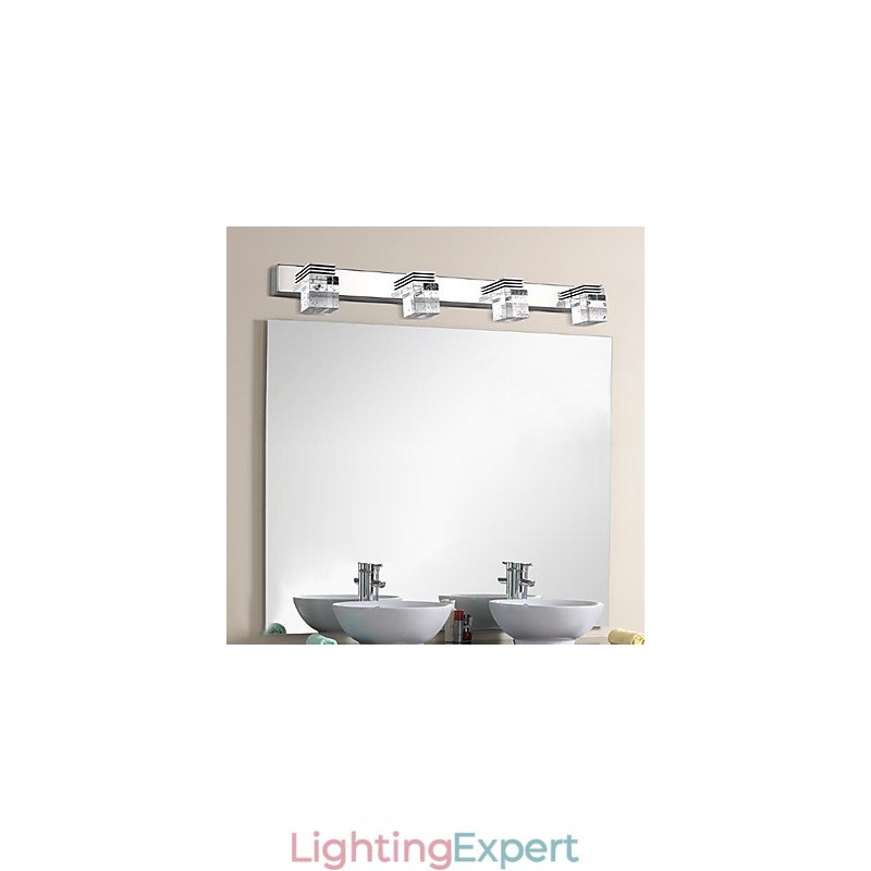 Wall Sconces Bathroom Lighting Wall Washers Crystal Mini Style Modern Contemporary Metal