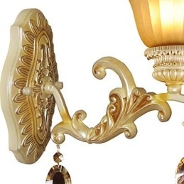 Europe Type Restoring Ancient Ways Wrought Iron Bedroom Crystal Glass Wall Lamp Light
