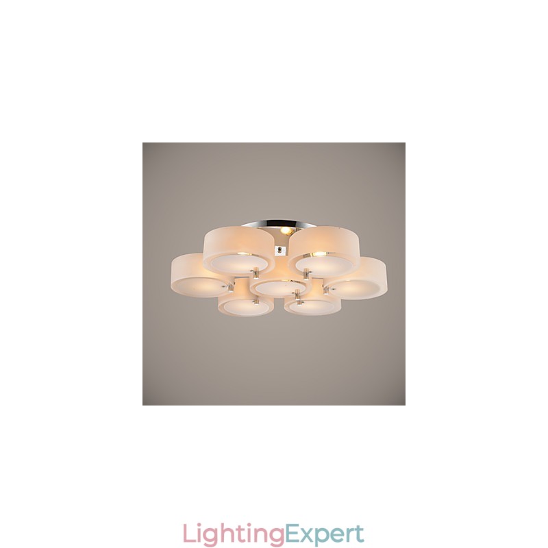 Flush Mount Modern Contemporary 7 Lights Ceiling Light Metal