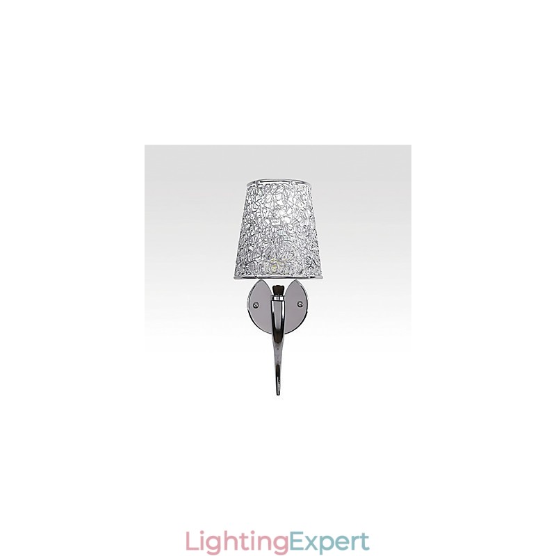 Silver Bedside Lamp Reading Wall Lamps Plumbing Trap Background Mirror Light