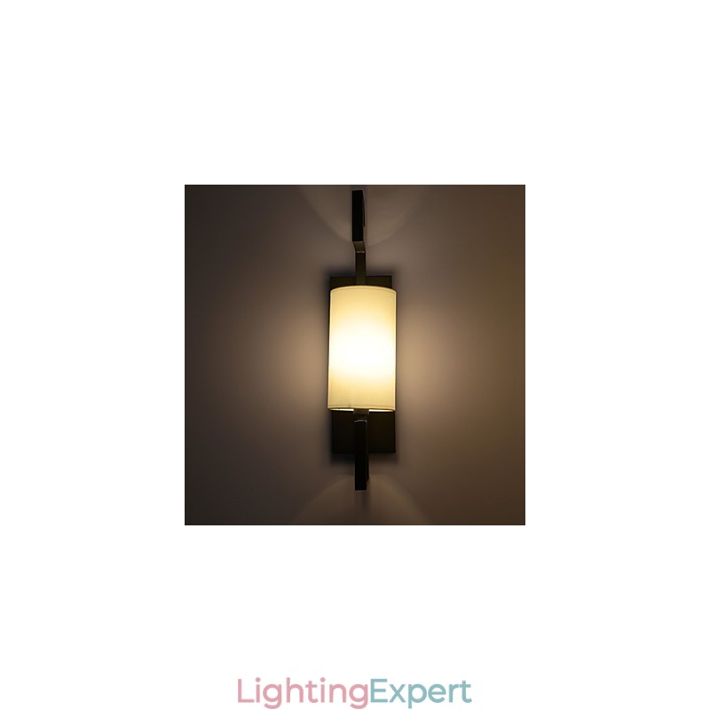 Modern American Style Antique Lamp Living Room Bedroom Hotel Rooms White Cloth Wall Lamp