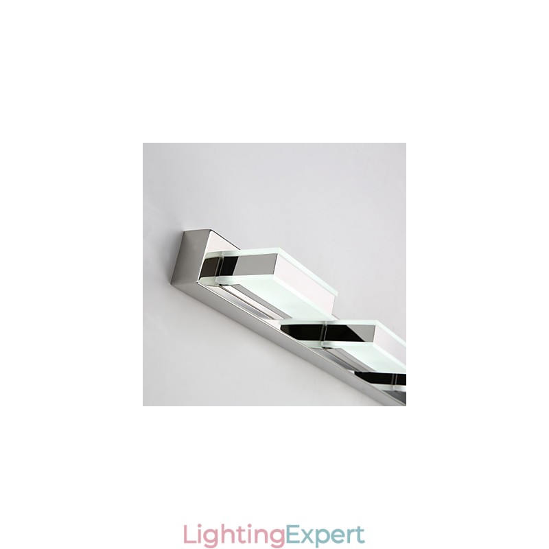 Square Mirror Lamp Stainless Steel And Acrylic