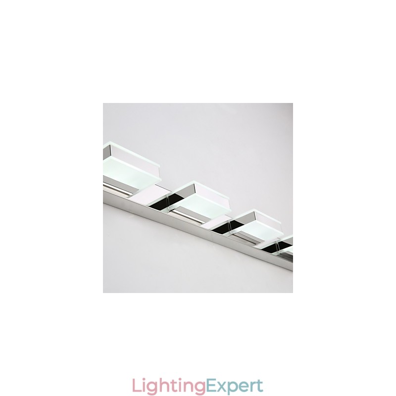 Square Mirror Lamp Stainless Steel And Acrylic
