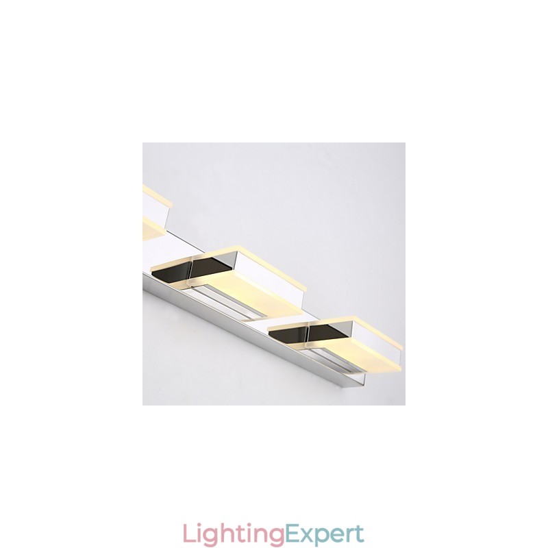 Square Mirror Lamp Stainless Steel And Acrylic