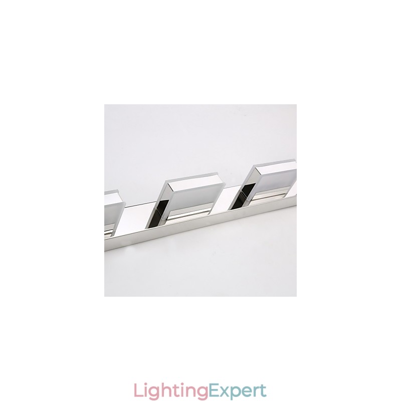 Square Mirror Lamp Stainless Steel And Acrylic