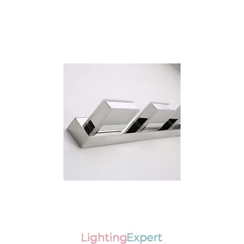 Square Mirror Lamp Stainless Steel And Acrylic