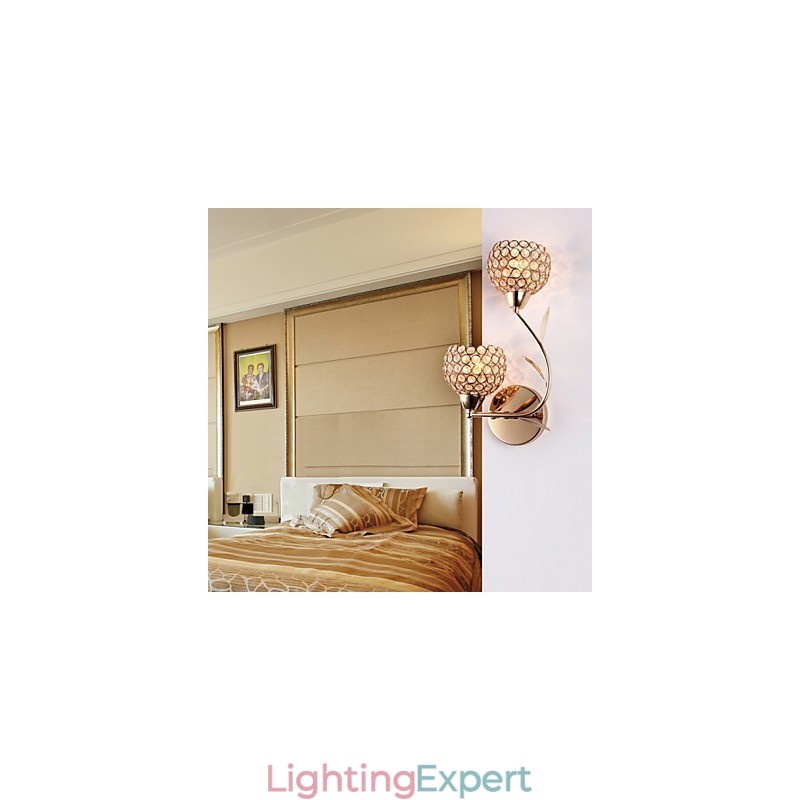Wall Sconces Reading Wall Lights Crystal Mini Style Modern Contemporary Metal