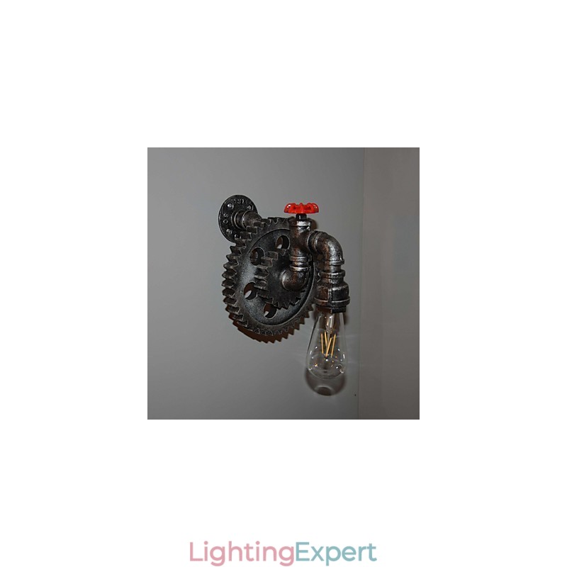 Creative Iron Bar Restaurant Bar Aisle Wall Lamp Wall Lamp Loft Industrial Gear Personality To Do The Old Water Pipes