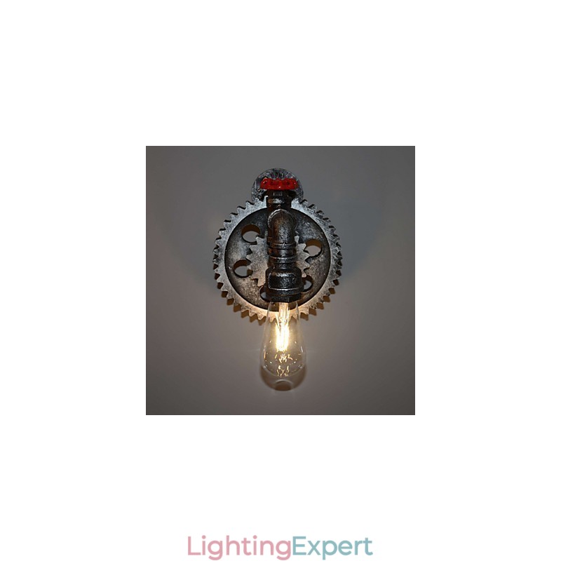 Creative Iron Bar Restaurant Bar Aisle Wall Lamp Wall Lamp Loft Industrial Gear Personality To Do The Old Water Pipes