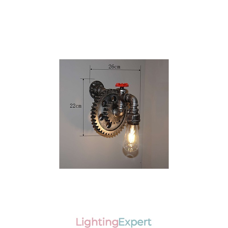Creative Iron Bar Restaurant Bar Aisle Wall Lamp Wall Lamp Loft Industrial Gear Personality To Do The Old Water Pipes