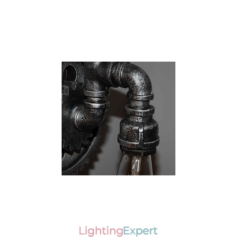 Creative Iron Bar Restaurant Bar Aisle Wall Lamp Wall Lamp Loft Industrial Gear Personality To Do The Old Water Pipes
