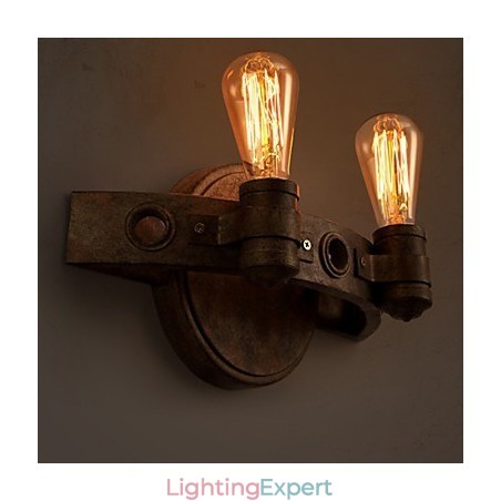 30*20CM 10 15㎡Loft American Creative Restoring Ancient Ways Wrought Iron Full Moon Machetes Wall Lamp Lights