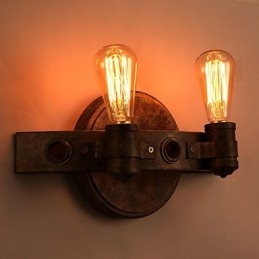 30*20CM 10 15㎡Loft American Creative Restoring Ancient Ways Wrought Iron Full Moon Machetes Wall Lamp Lights