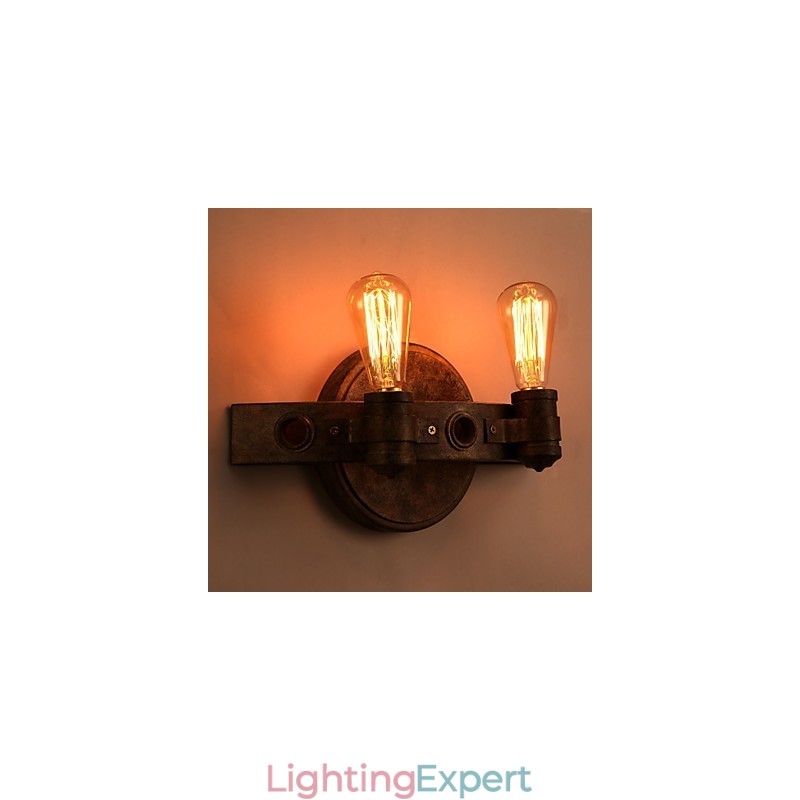 30*20CM 10 15㎡Loft American Creative Restoring Ancient Ways Wrought Iron Full Moon Machetes Wall Lamp Lights