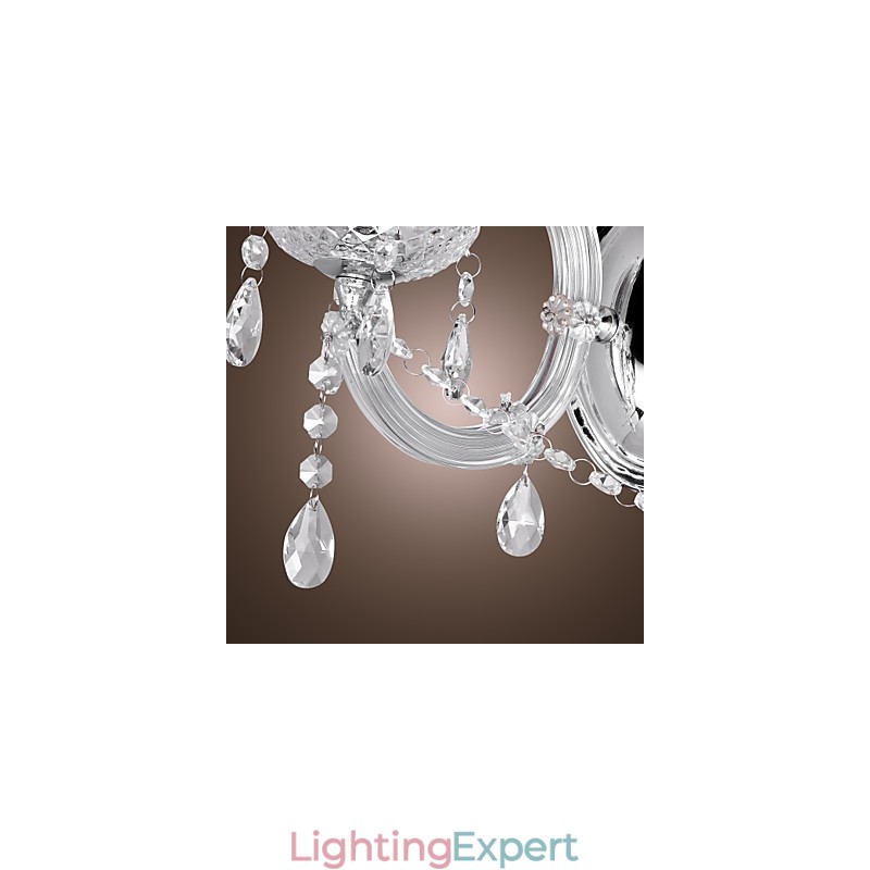 Elegant Crystal Wall Light with 2 Lights