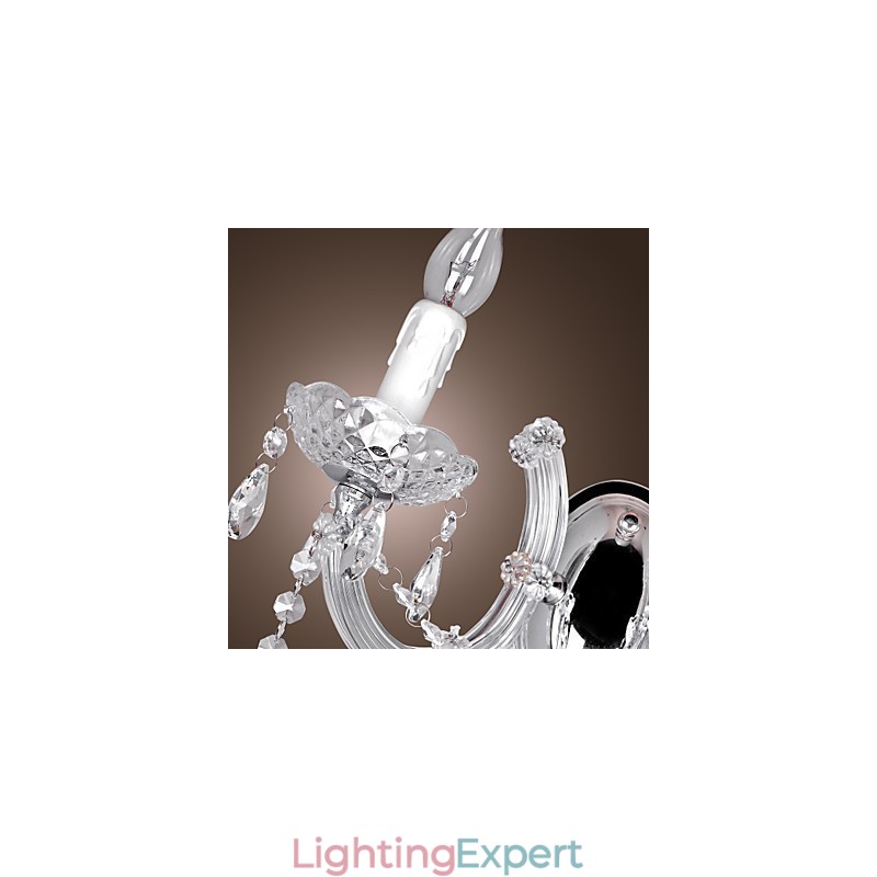 Elegant Crystal Wall Light with 2 Lights