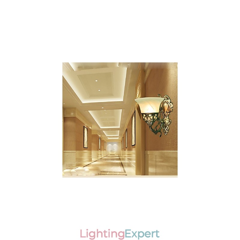 European Wall Lamps Metal Material Plating Bronze Lighting With Bedside Living Room Front Mirror Balcony Lamp