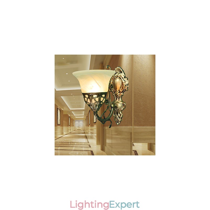 European Wall Lamps Metal Material Plating Bronze Lighting With Bedside Living Room Front Mirror Balcony Lamp